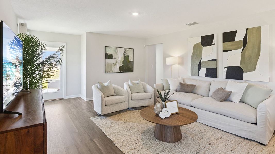 Furnished interior in a model home at Fox Branch in Lakeland (Image 21).