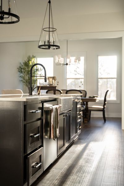 Furnished interior in a model home at Greens Prairie Reserve in College Station (Image 14).
