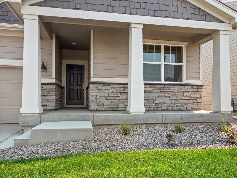 Cherry Creek floorplan exterior image taken at a Meritage Homes community in Windsor, CO.