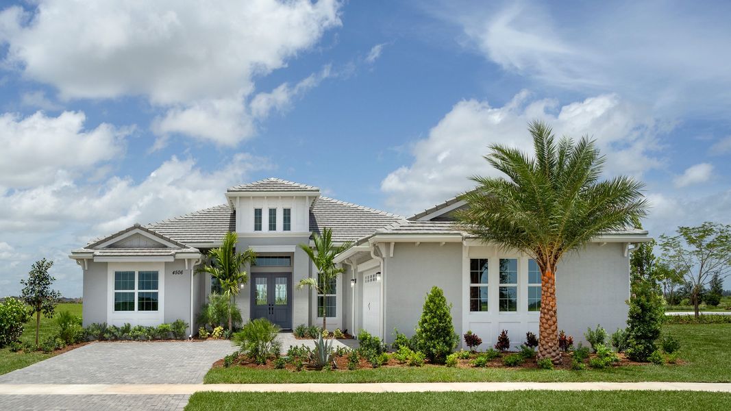 Front exterior of a home in the Westlake community, located in Loxahatchee, FL (Image 16).