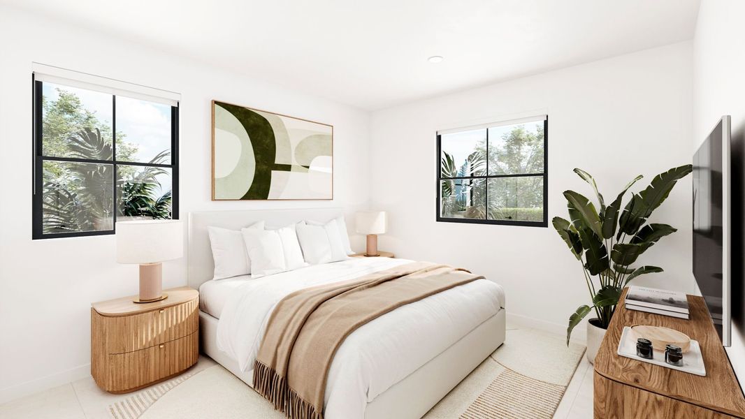 Furnished interior in a model home at Palm Villas in Leisure City (Image 10).
