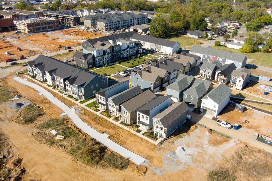 Aerial view of the The Parks of Mill Town community in Chattanooga, TN, showing layout and nearby surroundings (Image 20).