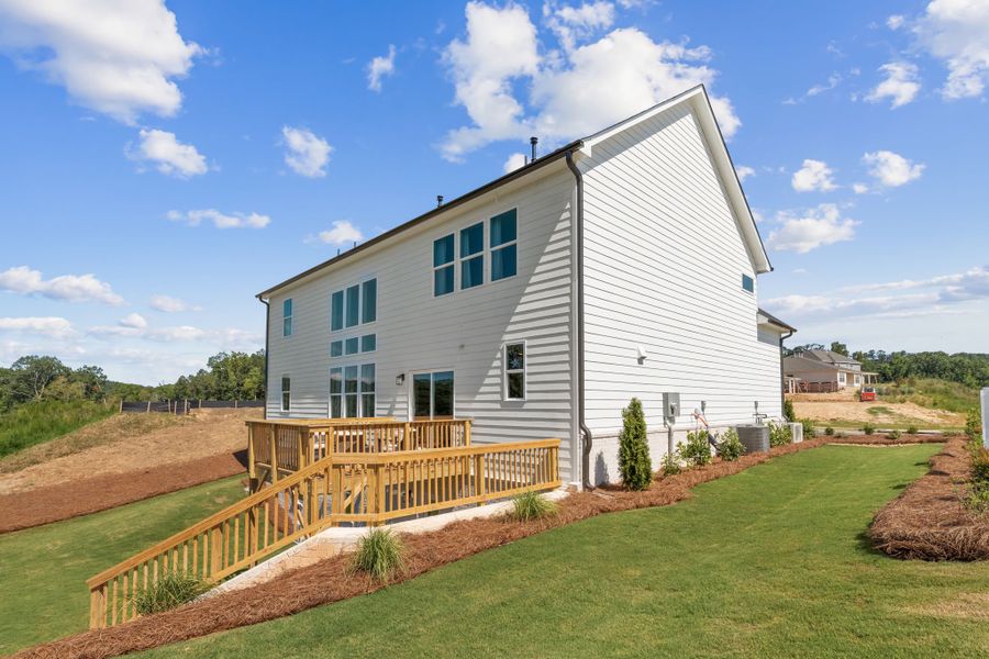 A house with a fence around it.