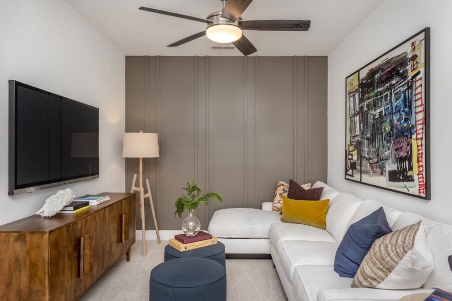 Furnished interior in a model home at Page Townes in Durham (Image 19). Furnished interior in a model home at Page Townes in Durham (Image 19).