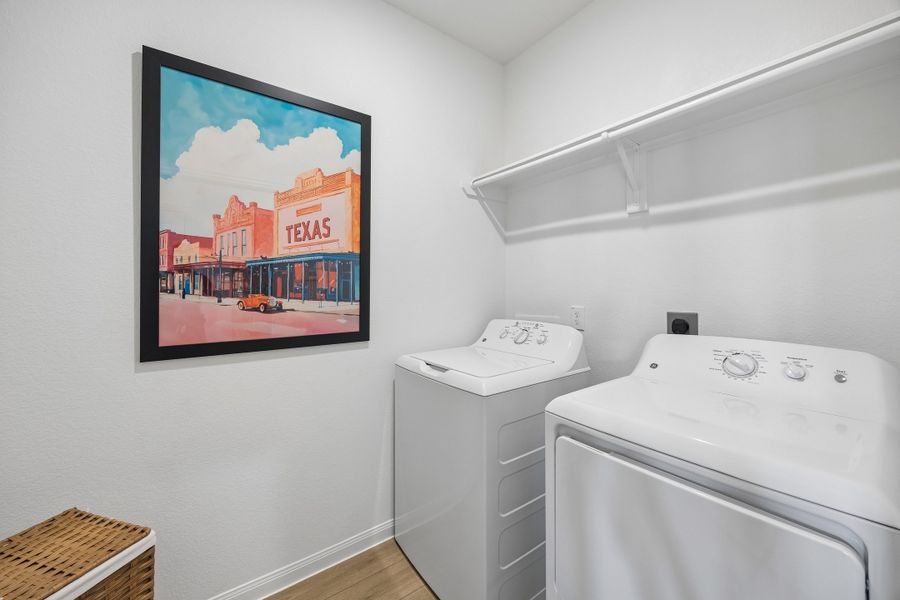 Furnished interior in a model home at Meridiana in Manvel (Image 35).