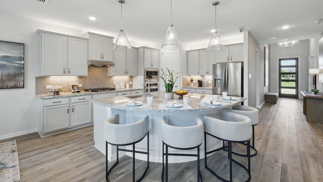 Furnished interior in a model home at Westside Preserve Premier in Midlothian (Image 5).