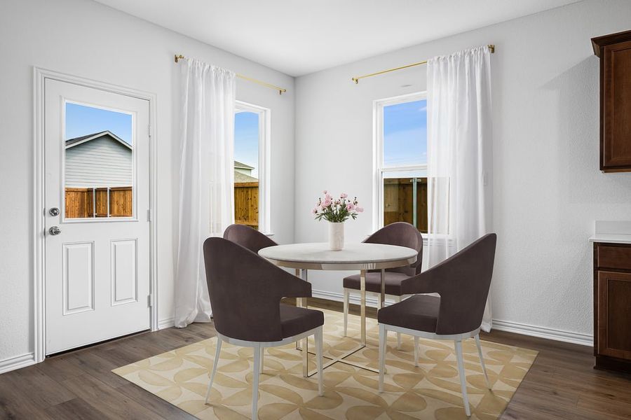 Furnished interior in a model home at River Ridge in Crandall (Image 49).