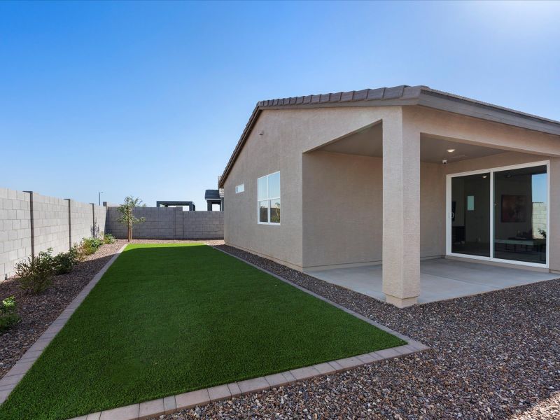 Backyard in Ezra Select Floorplan at Bella Vista Trails