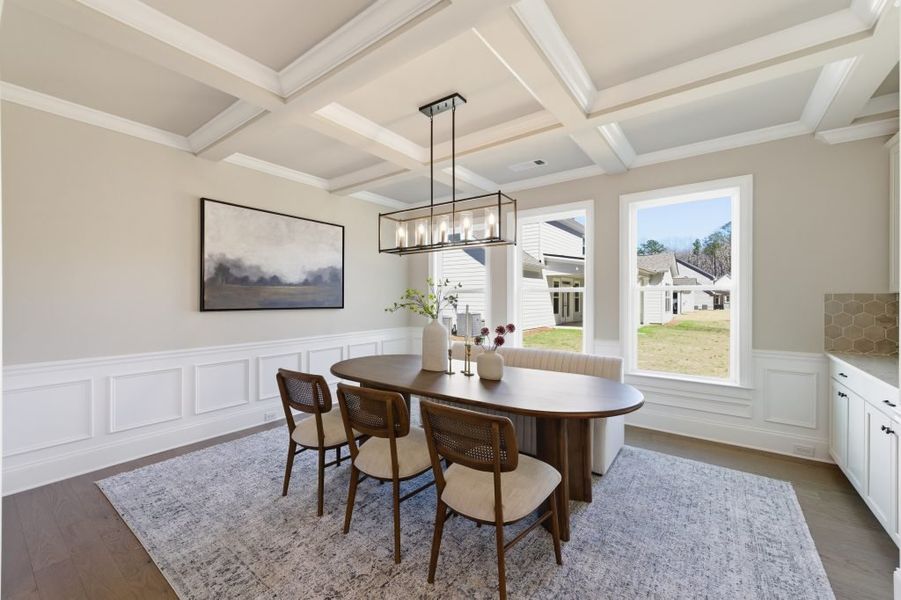 Furnished interior in a model home at Ford Landing in Acworth (Image 5).