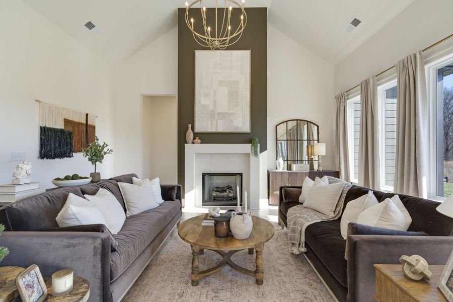 Furnished interior in a model home at Station Hill in Franklin (Image 19).
