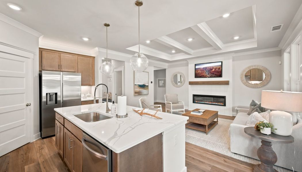 Furnished interior in a model home at Fowler Farms in Auburn (Image 47).