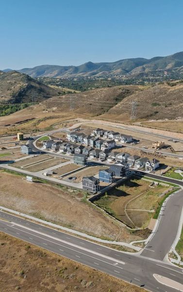 Aerial view of the Three Hills community in Morrison, CO, showing layout and nearby surroundings (Image 8). Aerial view of the Three Hills community in Morrison, CO, showing layout and nearby surroundings (Image 8).