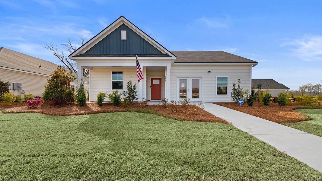 Front exterior of a home in the The Bluffs at Mill Creek community, located in Florence, SC (Image 1). Front exterior of a home in the The Bluffs at Mill Creek community, located in Florence, SC (Image 1).