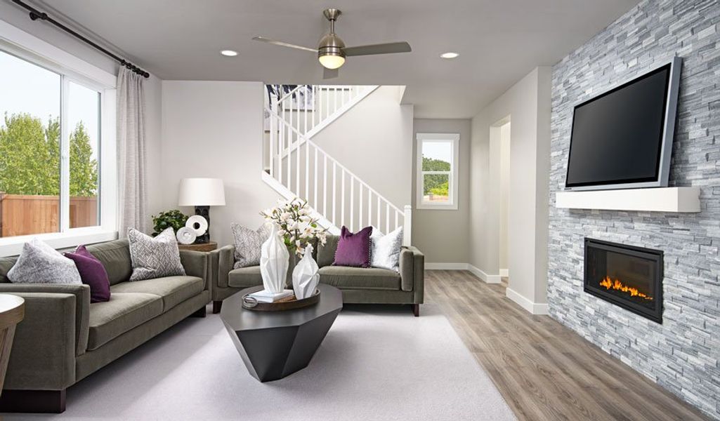 Furnished interior in a model home at Jackson Creek in Monument (Image 7).