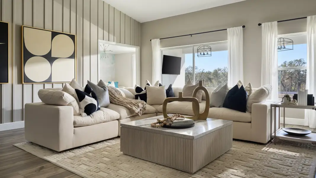 Furnished interior in a model home at Pasadena Landing in Wesley Chapel (Image 6).