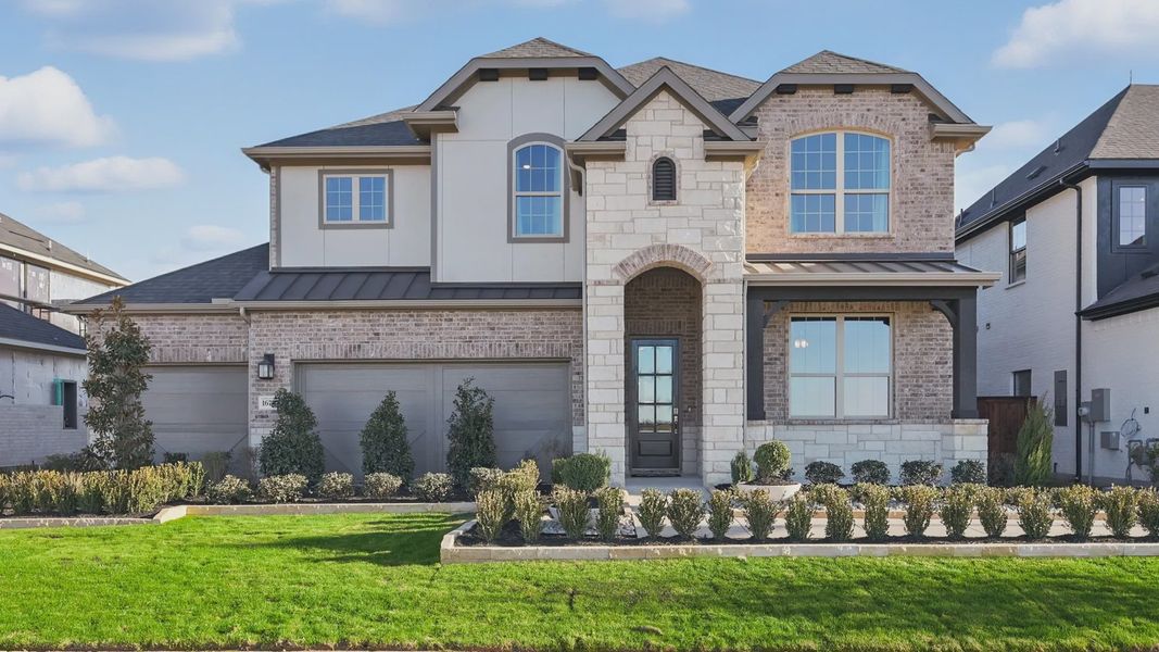 Front exterior of a home in the Green Meadows community, located in Celina, TX (Image 2). Front exterior of a home in the Green Meadows community, located in Celina, TX (Image 2).