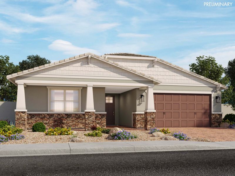 Rendering of Elevation F at Paloma Creek