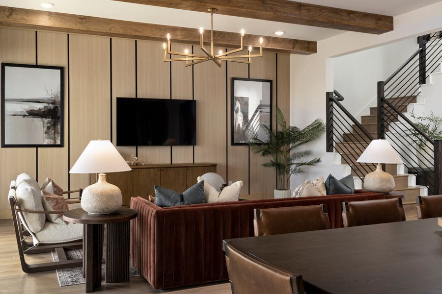 Furnished interior in a model home at Capitol Collection at Lariat in Liberty Hill (Image 6).