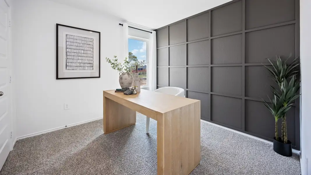 Furnished interior in a model home at Garver Heights in Houston (Image 25).