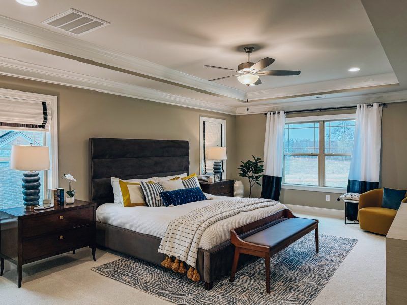 Furnished interior in a model home at Blacksmith in Stokesdale (Image 37).