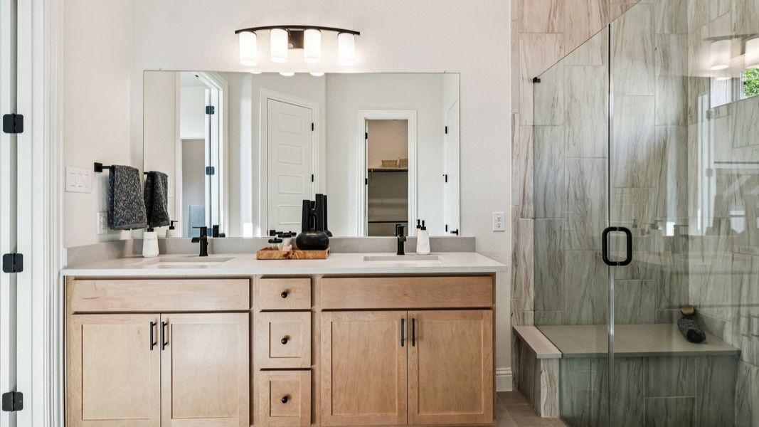 Furnished interior in a model home at Meyer Ranch – Premier in New Braunfels (Image 43).