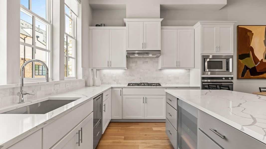 Furnished interior in a model home at Las Colinas Station in Irving (Image 11).