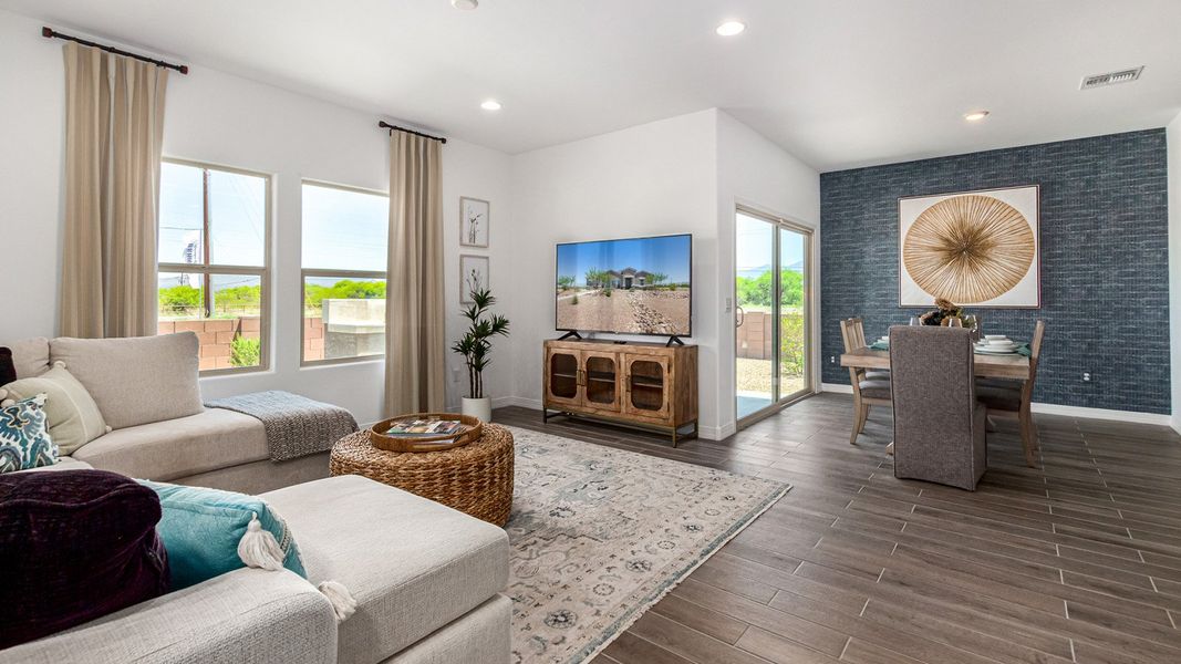 Furnished interior in a model home at Sahuarita Acres in Sahuarita (Image 7).