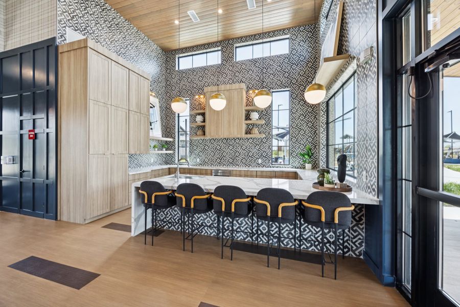 Spacious kitchen in the community center.