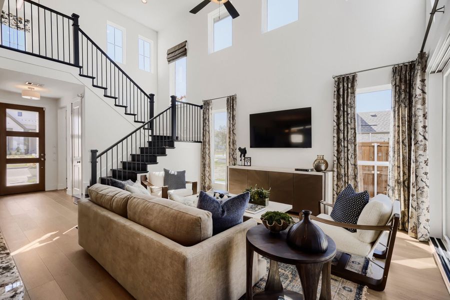 Furnished interior in a model home at North Sky 40s in Celina (Image 6).