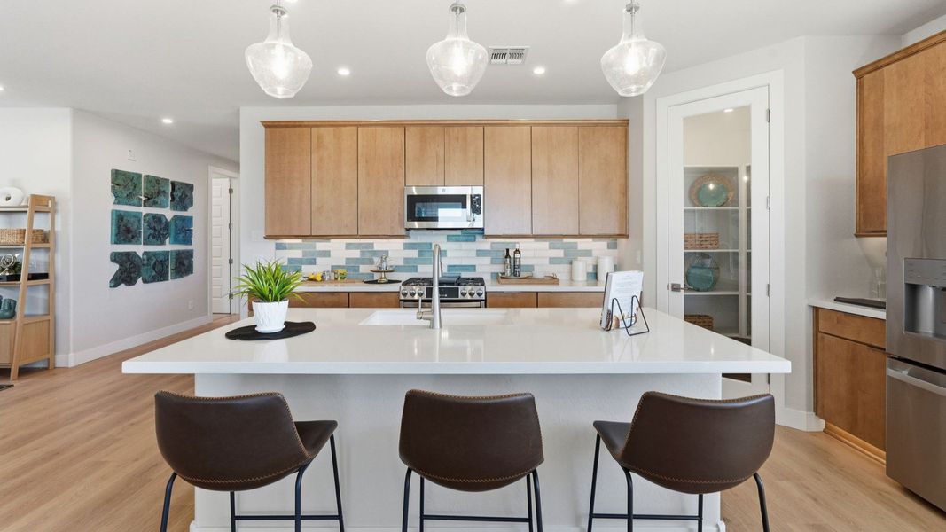 Furnished interior in a model home at Teravalis in Buckeye (Image 46).