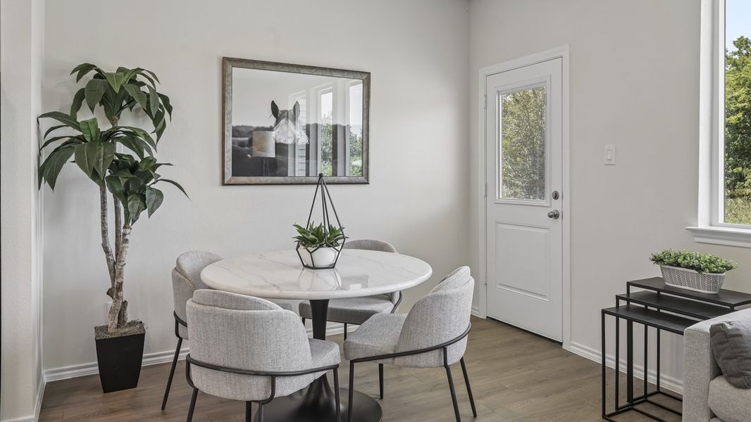 Furnished interior in a model home at Stonewood in Sulphur Springs (Image 27).