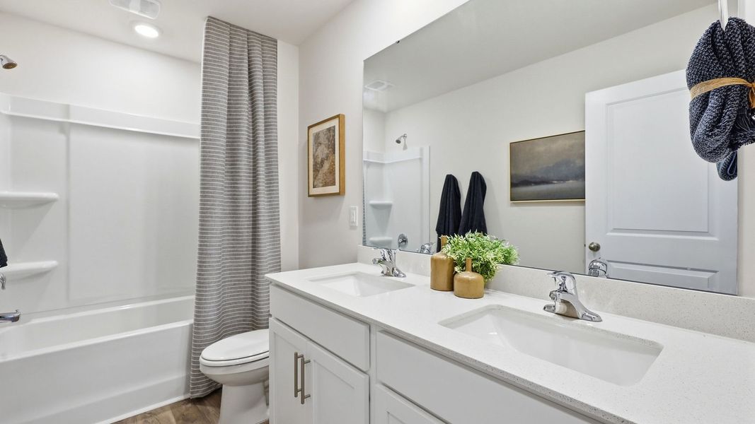 Furnished interior in a model home at Carter Ridge in Greenville (Image 25).