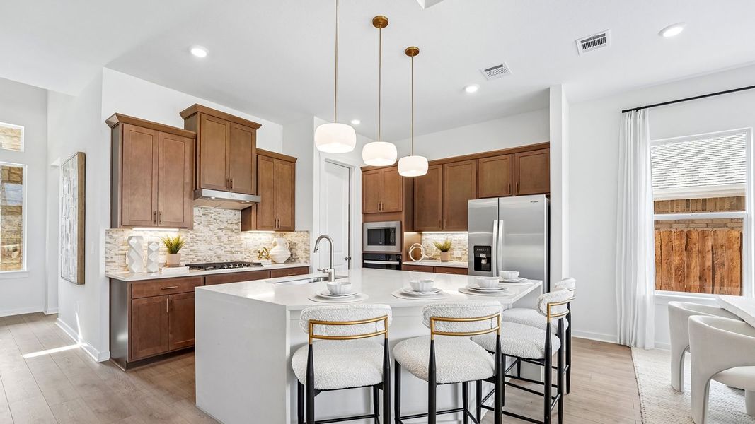 Furnished interior in a model home at The Enclave at Bar W Ranch in Leander (Image 11). Furnished interior in a model home at The Enclave at Bar W Ranch in Leander (Image 11).