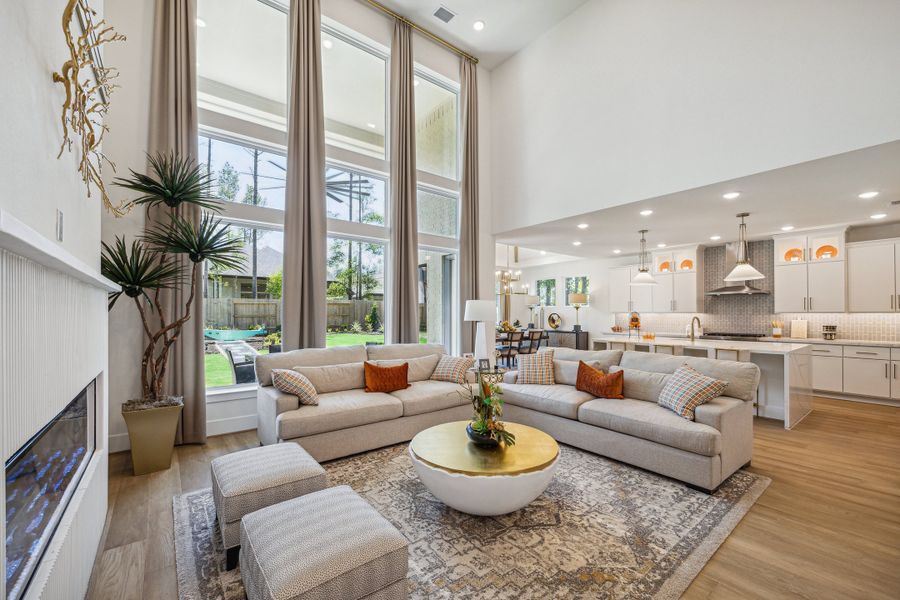 Furnished interior in a model home at ARTAVIA® - 60' in Conroe (Image 10).