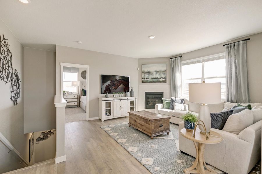 Furnished interior in a model home at Willow Springs Ranch in Monument (Image 4).