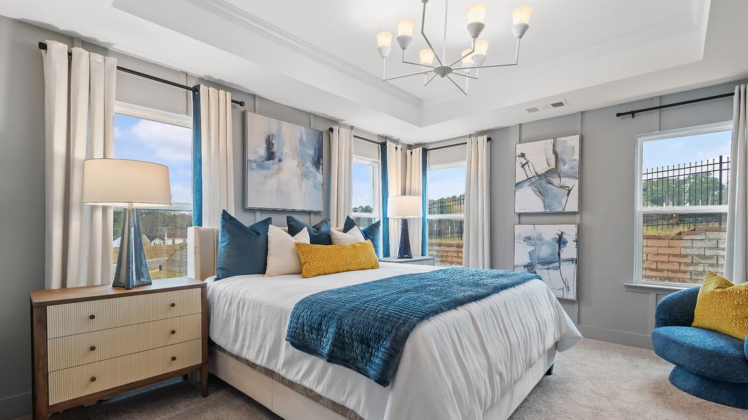 Furnished interior in a model home at McClure Farms Townhomes in Columbia (Image 20).