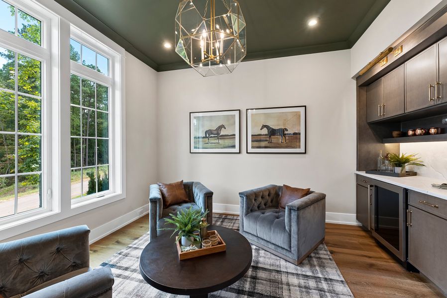 Furnished interior in a model home at Everette's Preserve in Clayton (Image 3).