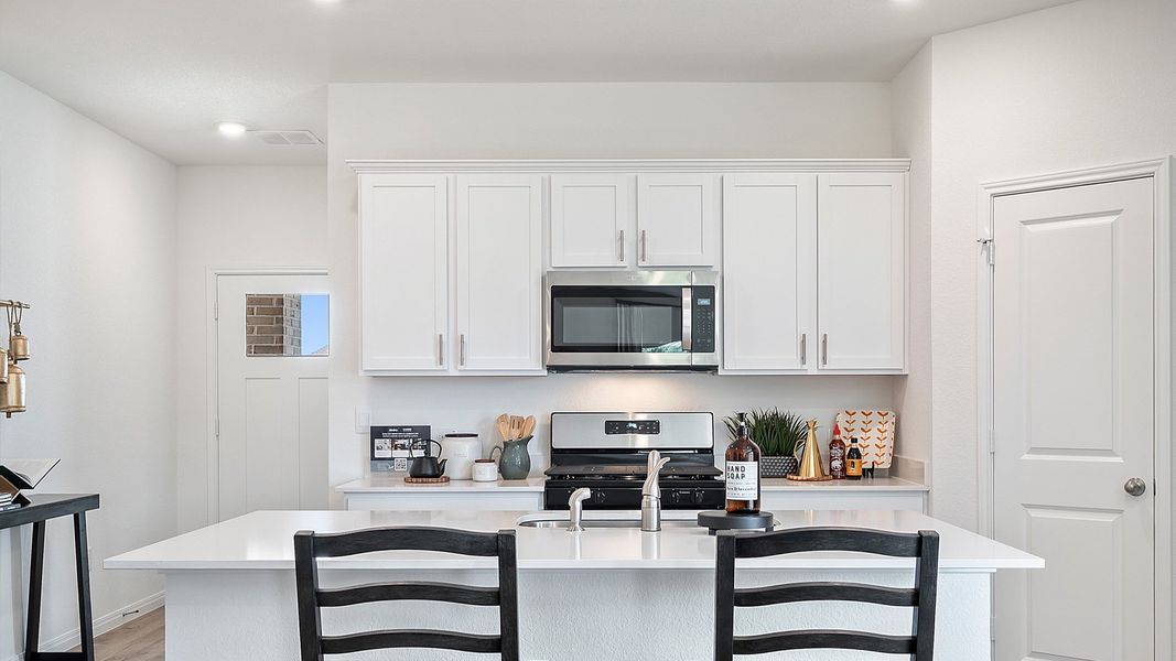 Furnished interior in a model home at Rosenbusch Ranch in Leander (Image 69).