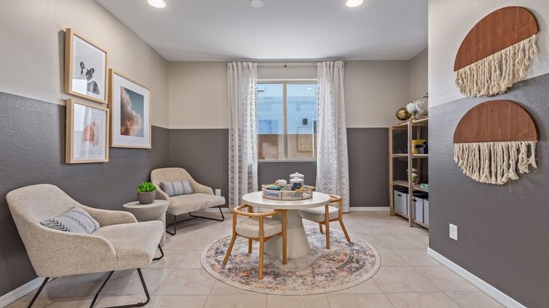 Furnished interior in a model home at Rio Vista at Rancho Mercado in Surprise (Image 8).