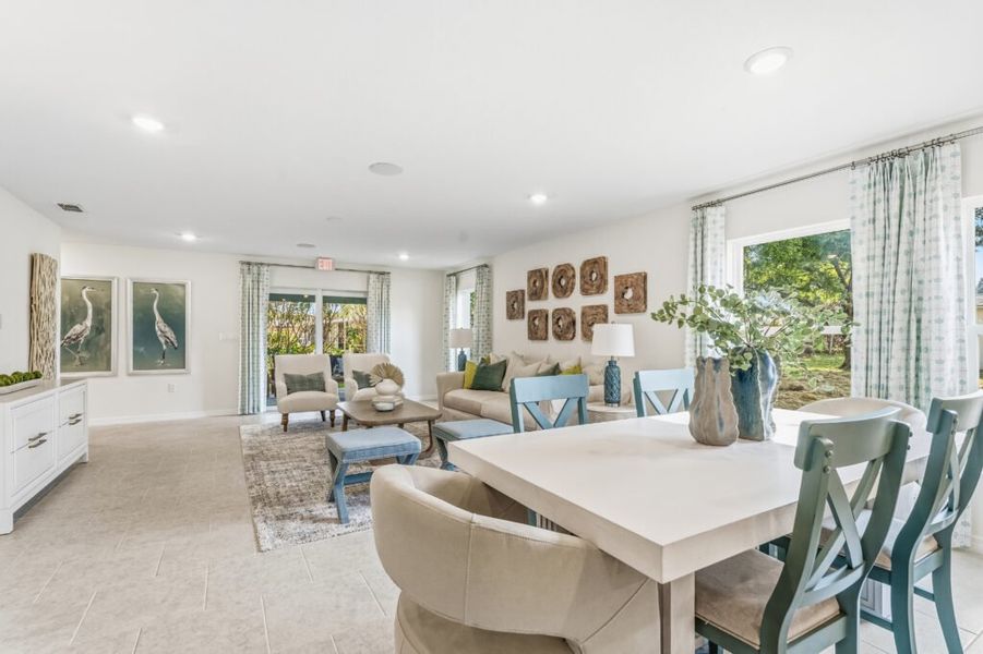 Furnished interior in a model home at Spanish Lakes in Port St. Lucie (Image 8).