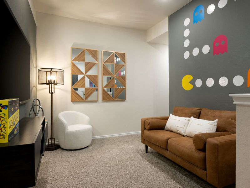 Furnished interior in a model home at Turner's Village in Buda (Image 16).