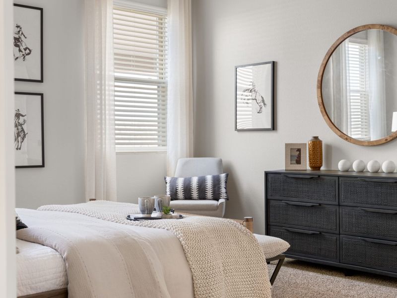 Furnished interior in a model home at Painted Desert in Horizon City (Image 13). Furnished interior in a model home at Painted Desert in Horizon City (Image 13).