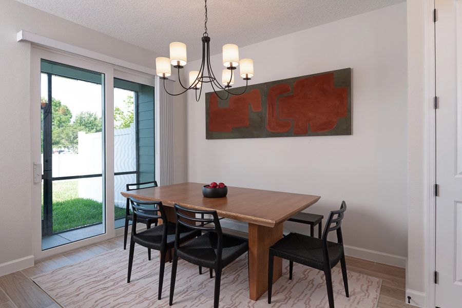 Furnished interior in a model home at Montague Chase in Tampa (Image 13).