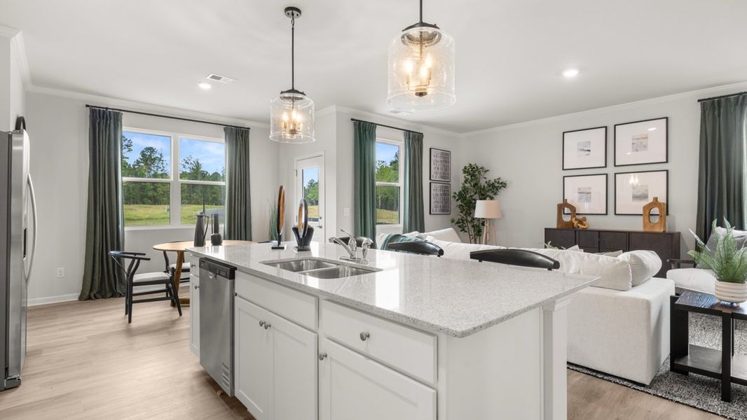 Furnished interior in a model home at Fairway 17 at Mirror Lake in Villa Rica (Image 17).