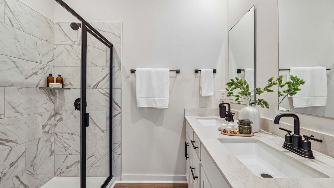 Furnished interior in a model home at Kingman Townhomes in Charlotte (Image 16).