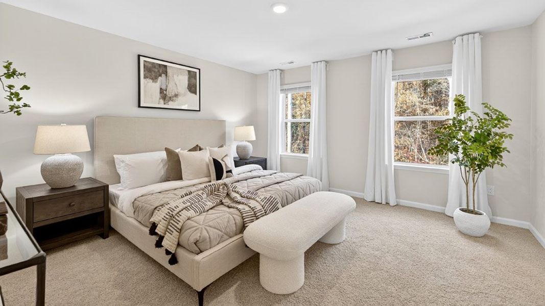 Furnished interior in a model home at Barwell Park in Raleigh (Image 8).