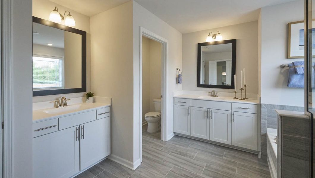 Furnished interior in a model home at The Enclave at Old Fields in Haw River (Image 17). Furnished interior in a model home at The Enclave at Old Fields in Haw River (Image 17).