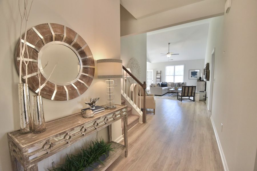 Furnished interior in a model home at Homesteads at Point Caswell in Columbia (Image 6).