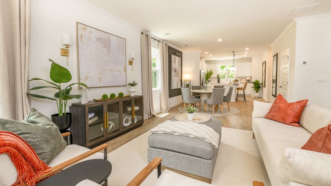 Furnished interior in a model home at Benteen Reserve in Atlanta (Image 10).