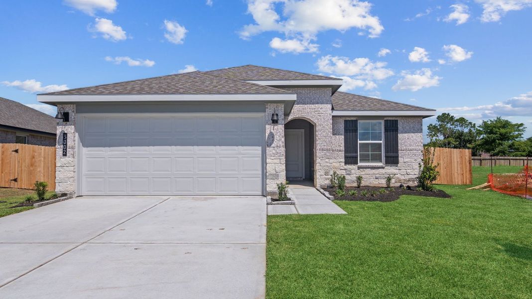 Front exterior of a home in the Pelican Pointe community, located in Texas City, TX (Image 10). Front exterior of a home in the Pelican Pointe community, located in Texas City, TX (Image 10).